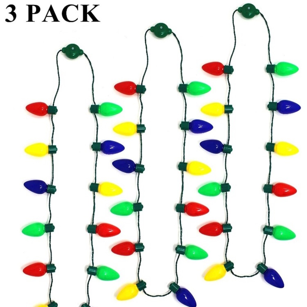 Brand new LED Flashing Holiday Bulb Necklaces